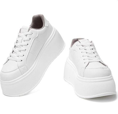 Women's Thick-Soled Fashion Sports Shoes Classic Wedge Casual Lightweight Low-top Walking Shoes in Saudi Arabia