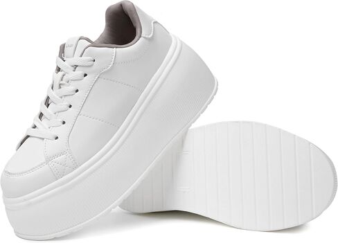 Women's Thick-Soled Fashion Sports Shoes Classic Wedge Casual Lightweight Low-top Walking Shoes in Saudi Arabia
