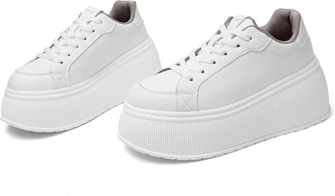 Women's Thick-Soled Fashion Sports Shoes Classic Wedge Casual Lightweight Low-top Walking Shoes in Saudi Arabia