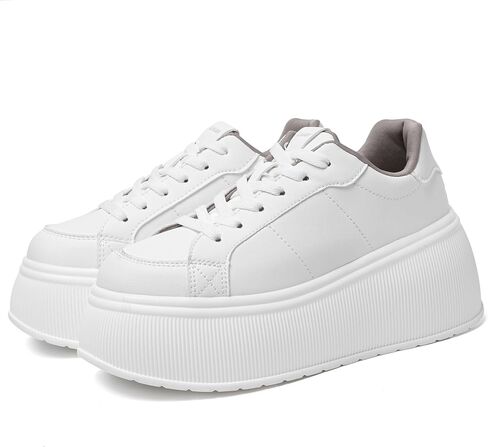 Women's Thick-Soled Fashion Sports Shoes Classic Wedge Casual Lightweight Low-top Walking Shoes in Saudi Arabia