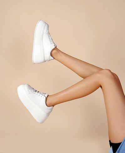 Women's Thick-Soled Fashion Sports Shoes Classic Wedge Casual Lightweight Low-top Walking Shoes in Saudi Arabia