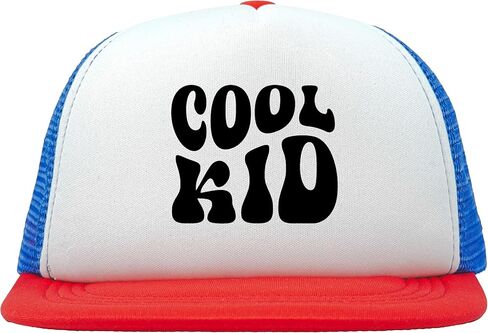 Funky Junque 2 Pack Kids Cap - Dude - Black/White & Cool Kid - Red/White/Royal Blue(M/L - 2-9 Years) in Saudi Arabia