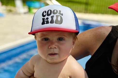 Funky Junque 2 Pack Kids Cap - Dude - Black/White & Cool Kid - Red/White/Royal Blue(M/L - 2-9 Years) in Saudi Arabia
