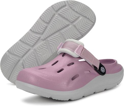 Mens Womens Orthotic Clogs Garden Shoes Arch Support Slip-on Mules Outdoor Beach Slippers Plantar Fasciitis with Adjustable Back Strap in Saudi Arabia