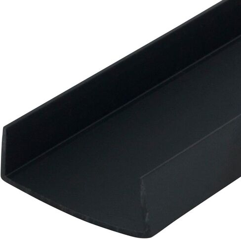 Outwater Plastics Black 1-1/2'' Styrene Plastic U-Channel/C-Channel 48 Inch Lengths (Pack of 3) in Saudi Arabia