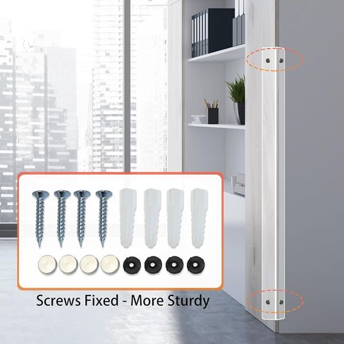 Clear Screws Installation Wall Corner Protectors, Thickened L-Shaped Peel and Stick Furniture Edge Shields & Guards for Sharp Wall, Door Frame, Table (2pcs x 39.4’’L x 1.97’’W) in Saudi Arabia