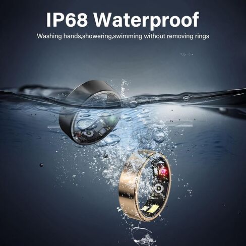 Smart Ring Fitness Tracker Ring for Men Women - Health Sleep Heart Rate Step Blood Oxygen Blood Pressure Tracker, IP68, No App fee, Remote Photography, Utra Battery Life, Family Care (9#) in Saudi Arabia