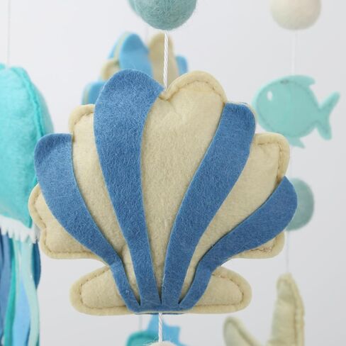 Baby Crib Mobile - Safari (Elephant, Lion, Zebra, Giraffe) - Sea Creature (Octopus, Seahorse, Turtle) - Bear - Nursery Decoration Mobile and Baby Shower for Boys & Girls (Sea Creature Wonder) in Saudi Arabia