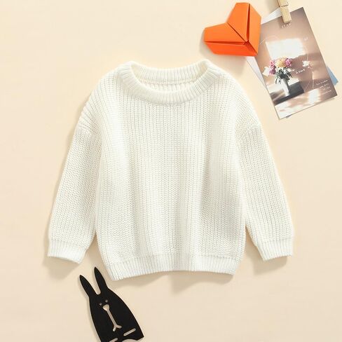 Toddler Baby Girl Boy Sweater Crewneck Long Sleeve Sweatshirt Pullover Newborn Infant Fall Winter Clothes in Saudi Arabia
