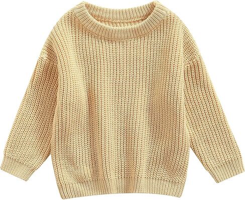 Toddler Baby Girl Boy Sweater Crewneck Long Sleeve Sweatshirt Pullover Newborn Infant Fall Winter Clothes in Saudi Arabia