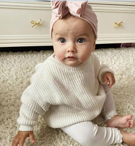 Toddler Baby Girl Boy Sweater Crewneck Long Sleeve Sweatshirt Pullover Newborn Infant Fall Winter Clothes in Saudi Arabia