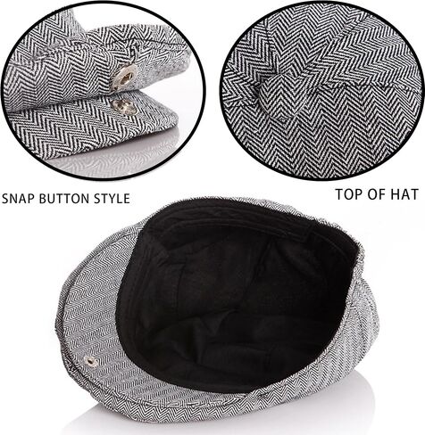 IZUS Striped Newsboy Hat Boys Scally Cap Driving Berets for Kids in Saudi Arabia