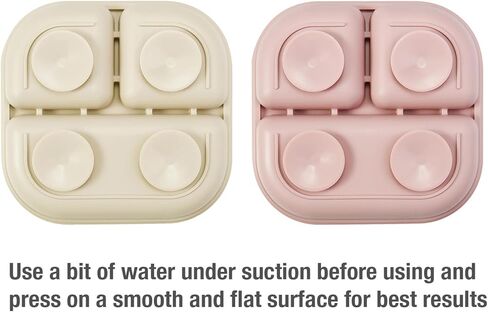 ألواح شفط PandaEar للطفل، 2 عبوة من ألواح السيليكون للأطفال الصغار والرضع، مجموعة أطباق أطفال مقسمة، غير قابلة للانزلاق، غير سامة، خالية من مادة BPA in Kuwait