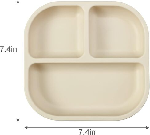ألواح شفط PandaEar للطفل، 2 عبوة من ألواح السيليكون للأطفال الصغار والرضع، مجموعة أطباق أطفال مقسمة، غير قابلة للانزلاق، غير سامة، خالية من مادة BPA in Kuwait