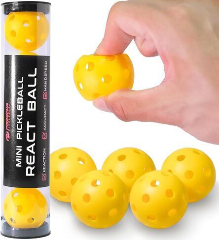 PIKKOFUN React Mini Pickleball Balls -5 Pack Silent Pickleball Balls for Training - Soft Pickleball Practice Balls for Improve Hand Speed, Paddle Control and Accuracy - Blue in Saudi Arabia