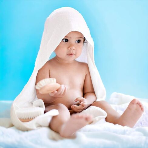 Hooded Baby Towel - 100% Rayon from Bamboo, Solid Color Soft Bath Towel with for Babie, Toddler, Infant - Ultra Absorbent - Pink - Small in Saudi Arabia