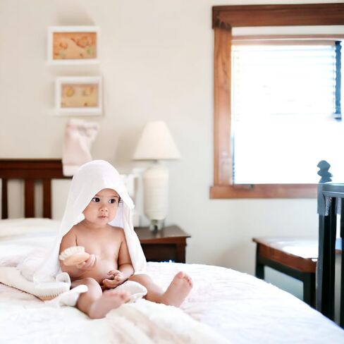 Hooded Baby Towel - 100% Rayon from Bamboo, Solid Color Soft Bath Towel with for Babie, Toddler, Infant - Ultra Absorbent - Pink - Small in Saudi Arabia