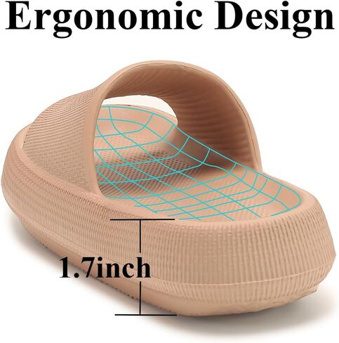 TOBVZOO Cloud Slippers for Women and Men, Cloud Slides Soft Thick Sole, Non Slip Bathroom Pillow Slippers Sandals in Saudi Arabia