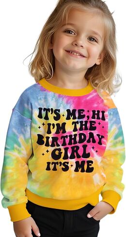 سويت شيرت It's Me I'm The Birth Girl للفتيات الصغيرات والبنات، قمصان لأعياد الميلاد، ملابس الحفلات، بلوفر علوي in Kuwait