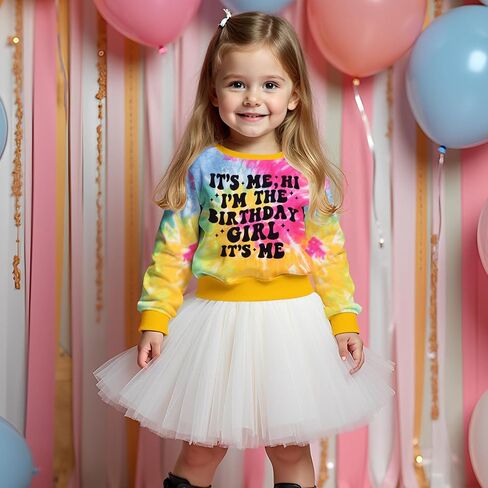 سويت شيرت It's Me I'm The Birth Girl للفتيات الصغيرات والبنات، قمصان لأعياد الميلاد، ملابس الحفلات، بلوفر علوي in Kuwait