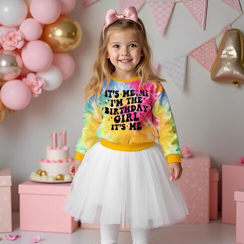 سويت شيرت It's Me I'm The Birth Girl للفتيات الصغيرات والبنات، قمصان لأعياد الميلاد، ملابس الحفلات، بلوفر علوي in Kuwait