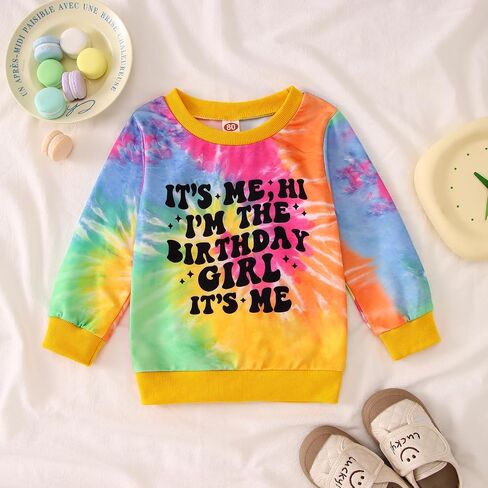 سويت شيرت It's Me I'm The Birth Girl للفتيات الصغيرات والبنات، قمصان لأعياد الميلاد، ملابس الحفلات، بلوفر علوي in Kuwait