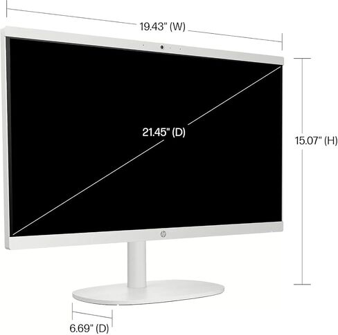 كمبيوتر مكتبي HP All-in-One الأحدث للأعمال، شاشة FHD مقاس 21.5 بوصة، Intel Celeron J4025، ذاكرة الوصول العشوائي 32 جيجابايت، 1 تيرابايت SSD، رسومات Intel UHD، Wi-Fi 6، Windows 11 Pro، مع ترخيص Microsoft Office وماوس مصمم in Saudi Arabia