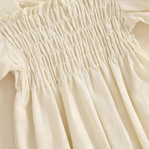 MERSARIPHY Baby Summer Clothes Newborn Infant Girl Smocked Pleated Romper Bubble Short Sleeve Bodysuit Outfits in Saudi Arabia