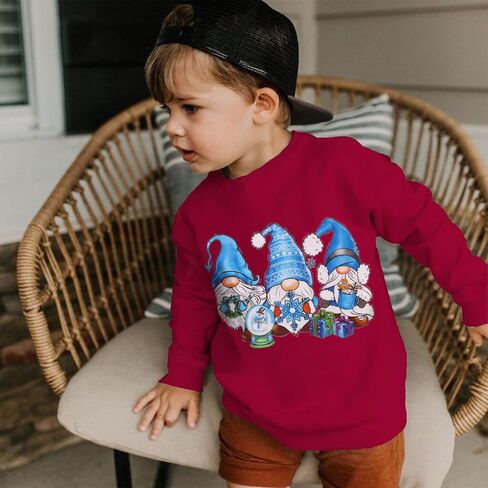CM C&M WODRO Toddler Kid Christmas Sweatshirt Girls Boys Outfit Xmas Santa Shirt Tops Long Sleeve Pullover Winter Clothes in Kuwait
