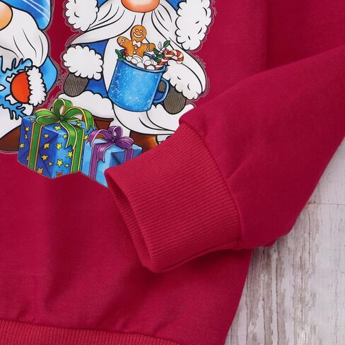 CM C&M WODRO Toddler Kid Christmas Sweatshirt Girls Boys Outfit Xmas Santa Shirt Tops Long Sleeve Pullover Winter Clothes in Kuwait