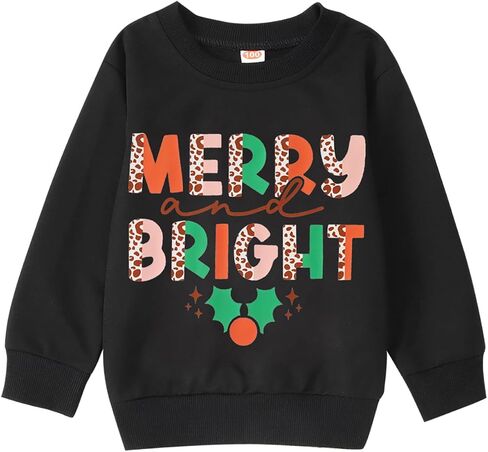 CM C&M WODRO Toddler Kid Christmas Sweatshirt Girls Boys Outfit Xmas Santa Shirt Tops Long Sleeve Pullover Winter Clothes in Kuwait