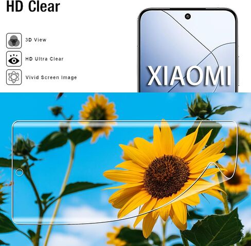 for Xiaomi 14 Screen Protector with Camera Lens Protector, 9H Hardness Anti-Scratch Tempered Glass flim, Case Friendly, Anti-Fingerprint,Anti-Scratch (2+2 PACK) in Saudi Arabia