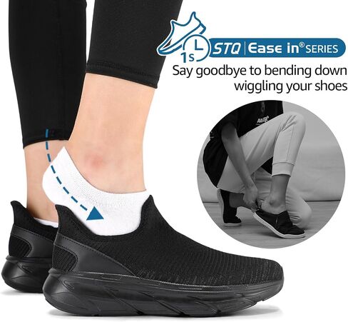STQ Womens Slip on Shoes Hands Free Breathable Lightweight Orthopedic Walking Shoes Workout Gym Sports Athletic Sneakers in Saudi Arabia