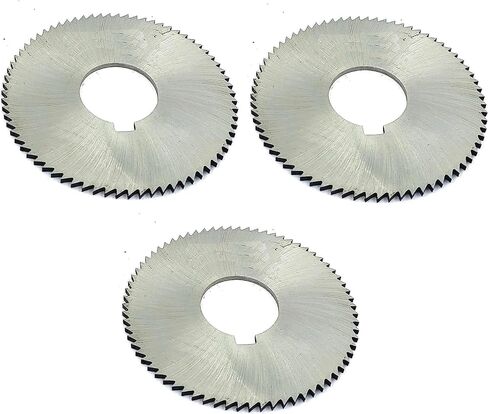 Buyohlic Pack of 3 Pcs Slitting Saw Cutting HSS M2 Blades- Keyway Hole (4 Inch OD x 1 mm Thickness x 1 Inch Bore) in Saudi Arabia