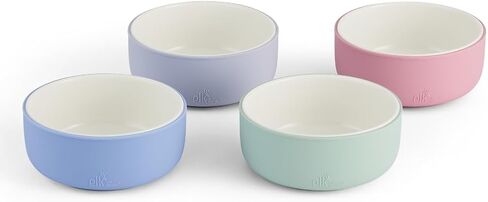 Elk and Friends Kids Porcelain Bowls with Silicone Sleeve | Kids/Toddler/Baby Feeding | Microwave & Dishwasher Safe | Non slip | Cereal/Soup/Snack Dishes & Dinnerware in Saudi Arabia