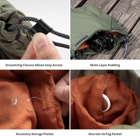 PGYTECH OneGo Drawstring Small Camera Bag, Soft Cute Camera Pouch Handbag compatible with Mirrorless Cameras/Nikon/Canon/Sony/Fuji Camera Case in Saudi Arabia