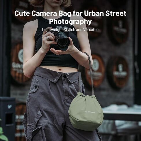 PGYTECH OneGo Drawstring Small Camera Bag, Soft Cute Camera Pouch Handbag compatible with Mirrorless Cameras/Nikon/Canon/Sony/Fuji Camera Case in Saudi Arabia