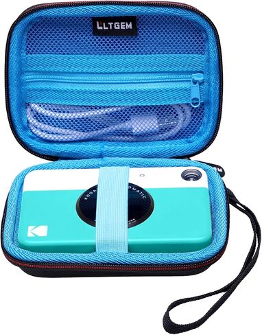 LTGEM Case Compatible with KODAK Printomatic/KODAK EKTAR H35 / KODAK Step Full-Color Instant Print Digital Camera(Inside: 5"x3.6"x1.7"), Black+Blue in Saudi Arabia
