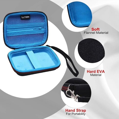 LTGEM Case Compatible with KODAK Printomatic/KODAK EKTAR H35 / KODAK Step Full-Color Instant Print Digital Camera(Inside: 5"x3.6"x1.7"), Black+Blue in Saudi Arabia