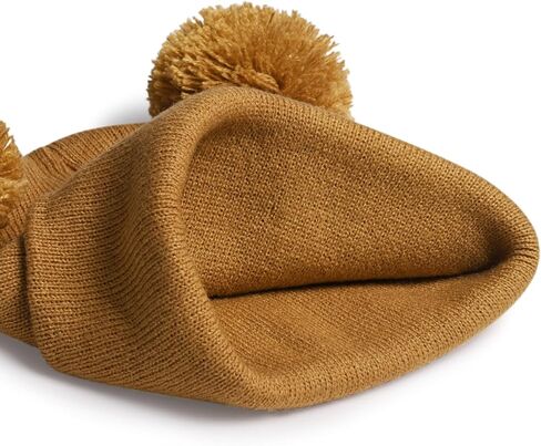 DANMY Baby Winter Beanie Hat Gloves,Kids Winter Warm Knit Hat,Toddler Soft Beanie Gloves for Little Boys Girls Children in Kuwait