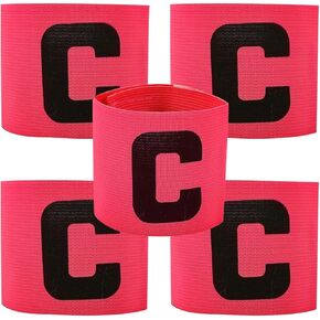 5Pcs Elastic Soccer Captain Armband,Adjustable Soccer Team Leader Armband,Football Basketball Player Bands for Adult Youth,Sports Player Bands Group Armband,Anti-Drop