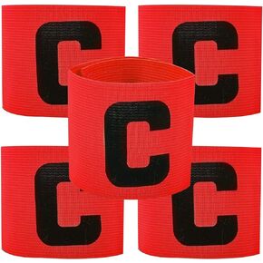 5Pcs Elastic Soccer Captain Armband,Adjustable Soccer Team Leader Armband,Football Basketball Player Bands for Adult Youth,Sports Player Bands Group Armband,Anti-Drop