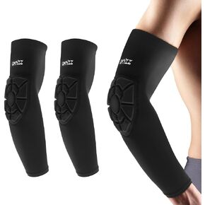 EULANT Elbow Pads with Padded, Compression Arm Sleeve for Adult, Elbow Forearm Pads for Football Basketball Soccer,