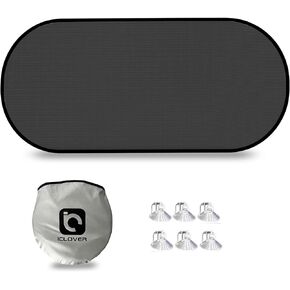 IC ICLOVER Car Sun Shade, Folding Automotive Rear Window Shade, Universal Mesh Screen Back Window Sun Visor with Magnet Adsorption for Children Kids
