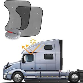 Side Window Sun Shade for Semi-Truck - Custom Fit for Freightliner Cascadia (All Years) - Interior UV Protection, Easy Install…