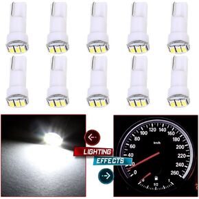 10 عبوات T5 73 Wedge 3-3014SMD لمبات LED لقياس العدادات (أزرق)