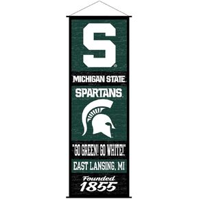 Michigan State Spartans Banner and Scroll Sign