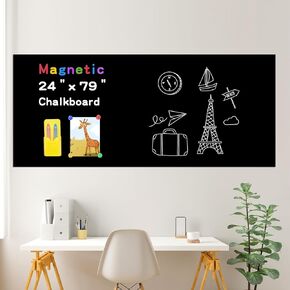 Magnetic Chalkboard Contact Paper | 24"x36" Wall Decal Sticker for Kids & Home