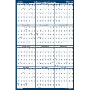 House of Doolittle 2024-2025 Laminated Academic Wall Calendar, Reversible, 24 x 37 Inches, July - June (HOD395-25)