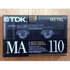 شريط كاسيت TDK MA110 مصنوع من خليط معدني متحيز لمدة 110 دقيقة